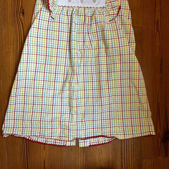 Shrimp & Grits Kids primary color ice cream apron dress SIZE 7 - Picture 3 of 5